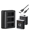 Зарядное устройство и два АКБ K&F Concept KF28.0032 для GoPro Hero 12/11/10/9