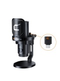Динамический микрофон Comica EJoy Uni Pro(A) проводной/беспроводной с RGB, чёрный