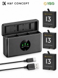Зарядное устройство и 3 АКБ для GoPro HERO13 Black