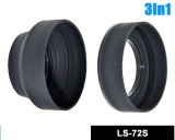 Бленда для объектива резиновая складная JJC 72 мм (LS-72S)