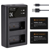 Зарядное устройство и два аккумулятора K&F Concept KF28.0014 LP-E17 1250 мАч для Canon