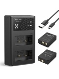 Зарядное устройство и два аккумулятора K&F Concept KF28.0030V1  NP-W126/NP-W126S для Fujifilm