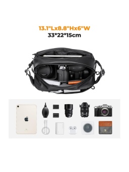 Cумка для фотоаппарата через плечо K&F Concept Alpha Sling 10л (KF13.157V1) (1)