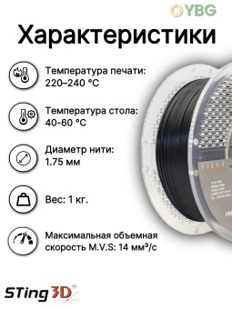 Sting3D PETG HYPER чёрный HS0204026 (3)
