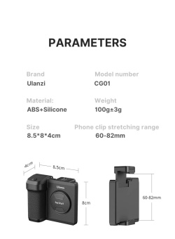 Держатель смартфона Ulanzi CapGrip II Bluetooth, с удаленным управлением CG-01 10