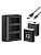 Зарядное устройство и два АКБ K&F Concept KF28.0032 для GoPro Hero 12/11/10/9