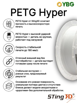 Sting3D PETG HYPER белый HS0204022 (2)