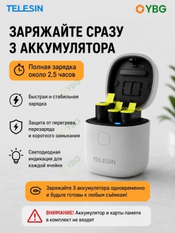 Зарядное устройство Telesin Allin Box GP-BTR-904-GY (14)
