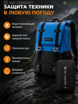 Фотосумка, рюкзак для фототехники 20 л синий K&F Concept KF13.087AV7 (6)