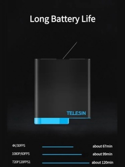 Аккумулятор Telesin GP-BTR-801-B (4)