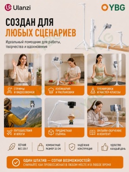 Штатив селфи-палка Ulanzi 4 в 1 - TT88 инфографика (6)