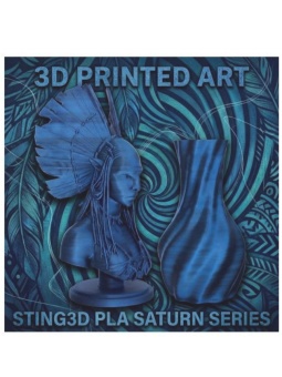 PLA пластик Sting3D для 3d принтера, перелив черно-синий - STFCPLA03 (7)