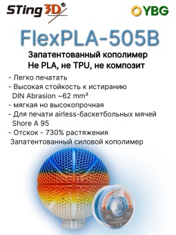 Sting3D FlexPLA-505B синий+оранжевый+белый (4)