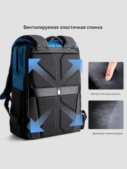 Фотосумка, рюкзак для фототехники 20 л синий K&F Concept KF13.087AV7 (5)