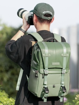 Фотосумка, рюкзак для фототехники 20 л светло-зелёный K&F Concept KF13.087AV9 (1)