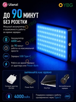 Светодиодный осветитель 7 Ulanzi LT002 RGB (2)