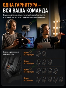 Беспроводная Интерком система микрофон 1 шт - Seekcom S1 (7)