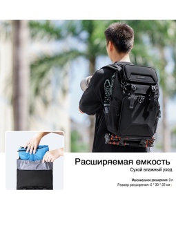 Фоторюкзак с отделением для ноутбука 25 л чёрная K&F Concept KF13.098V2 (4)