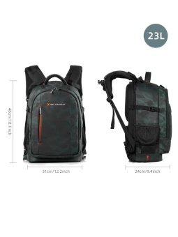 Фоторюкзак с отделением для ноутбука 23 л хаки зеленая K&F Concept KF13.119 (4)