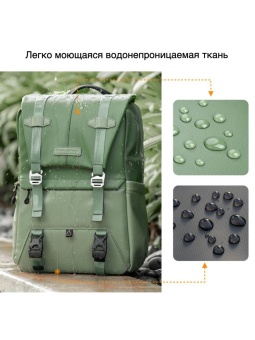 Фотосумка, рюкзак для фототехники 20 л светло-зелёный K&F Concept KF13.087AV9 (5)