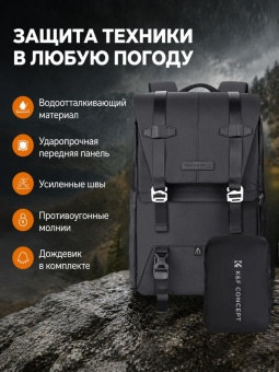 Фотосумка, рюкзак для фототехники 20 л черный K&F Concept KF13.087AV6 (3)
