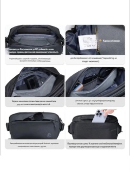 Сумка-слинг дорожная Ulanzi Travel Sling Bag V2- PB038 (9)