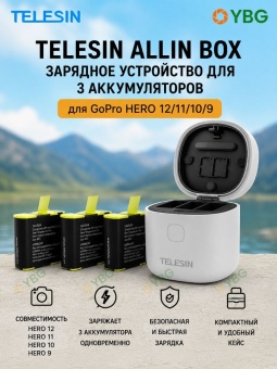 Зарядное устройство Telesin Allin Box GP-BTR-904-GY (13)