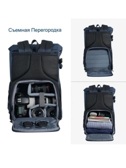 фотосумка, рюкзак для фототехники 17 л синий K&F Concept (KF13.066V10) (1)