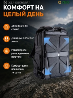 Фотосумка, рюкзак для фототехники 20 л черно-серый K&F Concept KF13.087AV5 (3)