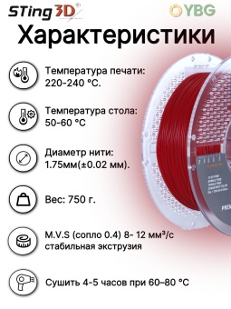Sting3D AMS TPU красный (5)
