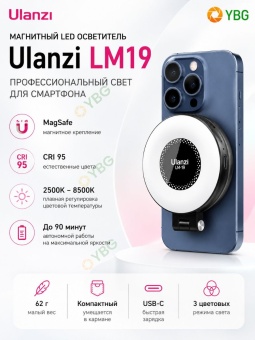 Магнитный осветитель Ulanzi LM19