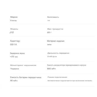 Беспроводной микрофон J12 ULANZI (Type-C белый) для Android и iPhone 15 (J12-TYPE-C-White) 8