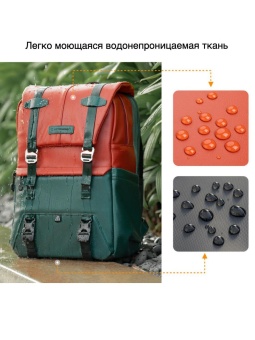 Фотосумка, рюкзак для фототехники 20 л красно-зелёный K&F Concept KF13.087AV8 (7)