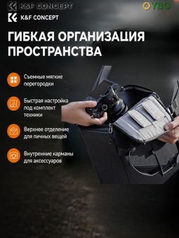 Фотосумка, рюкзак для фототехники 20 л черный K&F Concept KF13.087AV6 (5)
