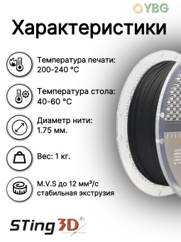 Sting3D PLA -Hyper чёрный HS0202026 (3)