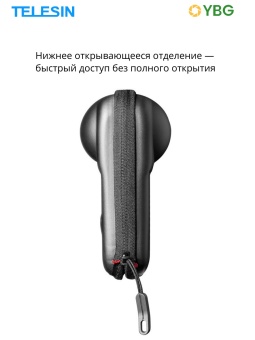 Чехол для переноски экшн-камеры для Insta360 X4X5 (с открывающимся дном) TELESIN - S6-PRC-19-TIS (1)