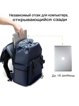 Фоторюкзак, сумка для фотоаппарата 25 л синяя K&F Concept KF13.098V3 (2)