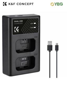Зарядное устройство на два аккумулятора NP-FW50 для Sony K&F Concept KF28.0009 (6)