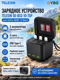 Зарядустройство TELESIN S0-BCG-10-TGP