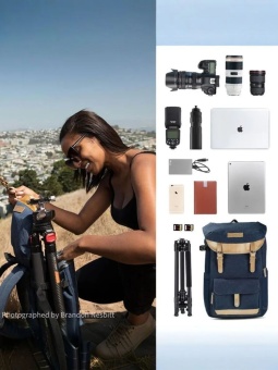 фотосумка, рюкзак для фототехники 17 л синий K&F Concept (KF13.066V10) (8)