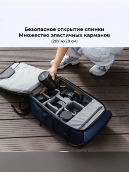Фотосумка, рюкзак для фототехники 20 л темно-синий K&F Concept (KF13.066V13) (3)