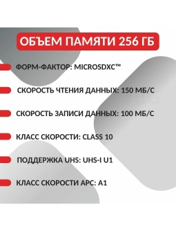 Карта памяти microSD SanDisk Ultra 256 ГБ - SDSQUNCI-256G-ZS3MN (2)
