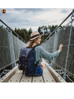 Фоторюкзак с отделением для ноутбука темно-синий K&F Concept KF13.087 (9)