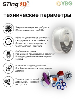 Sting3D PETG белый 0209022 (5)