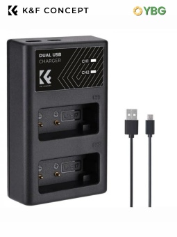 Зарядное устройство на два аккумулятора LP-E17 для Canon, K&F Concept (KF28.0008) (6)